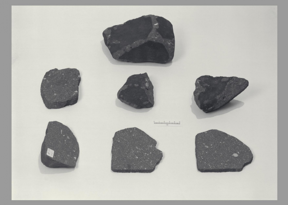 The Earth and moon trade meteorites